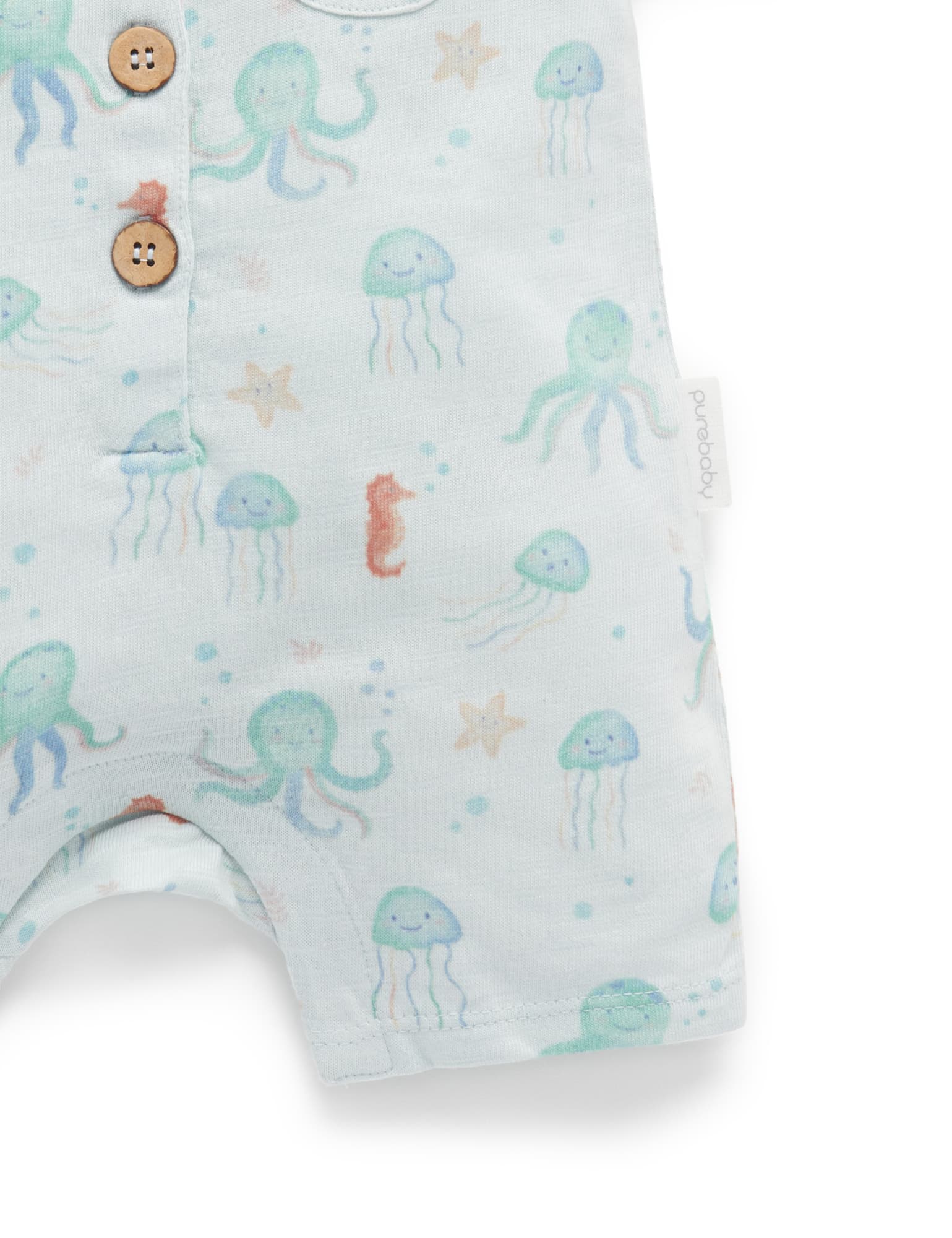 Deep Sea Short Growsuit - We're Floating Print