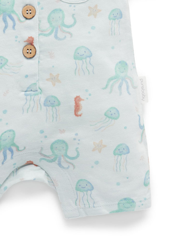 Deep Sea Short Growsuit - We're Floating Print