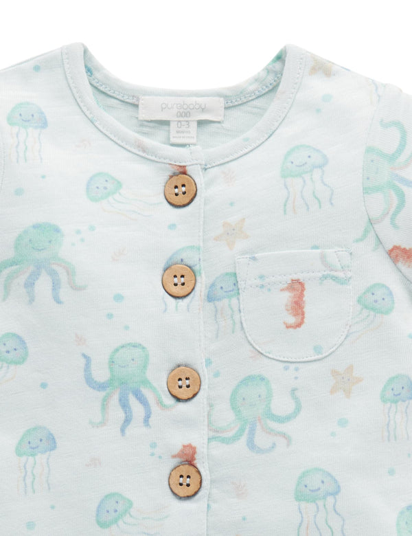 Deep Sea Short Growsuit - We're Floating Print