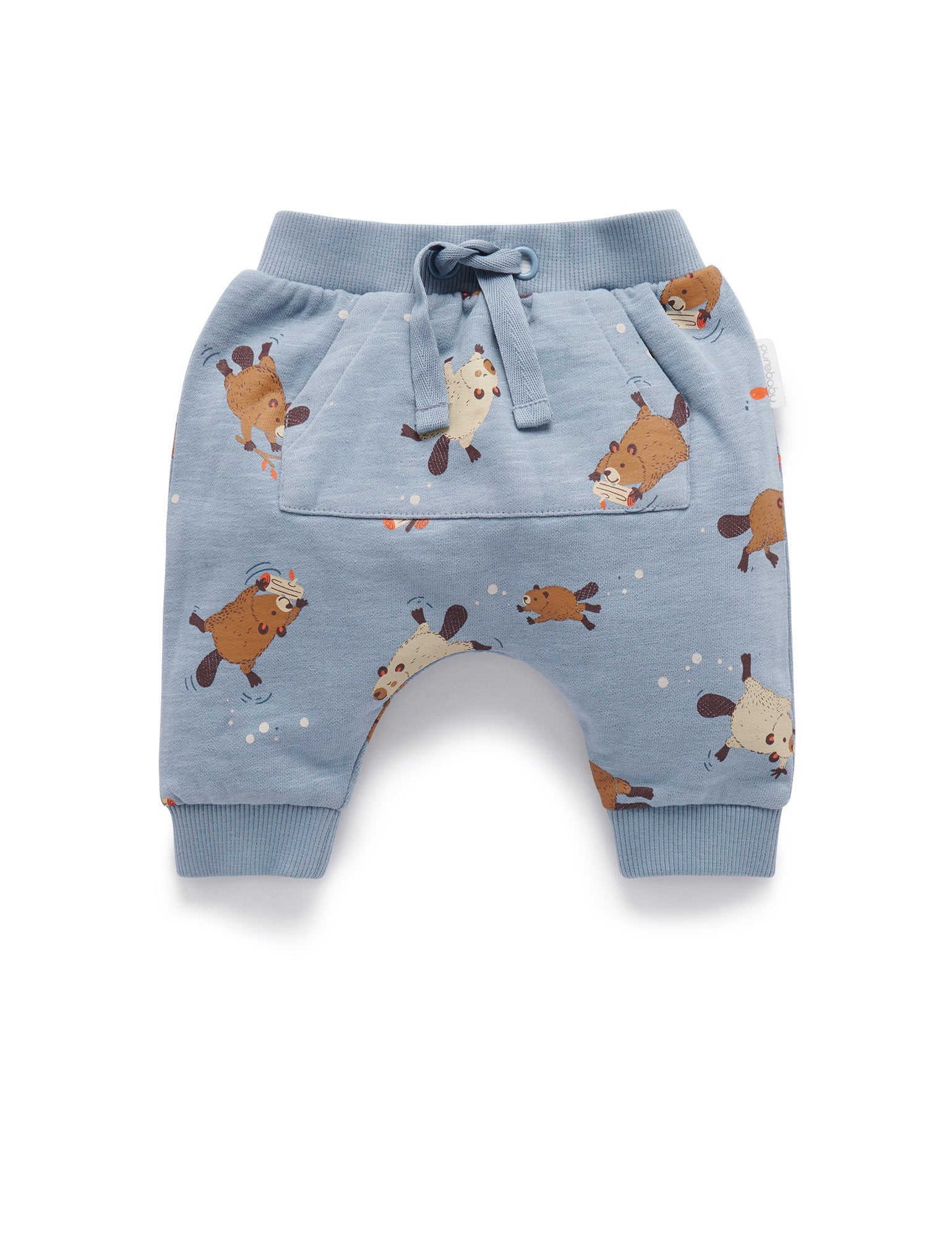 Slouchy Track Pants - Busy Beaver Print