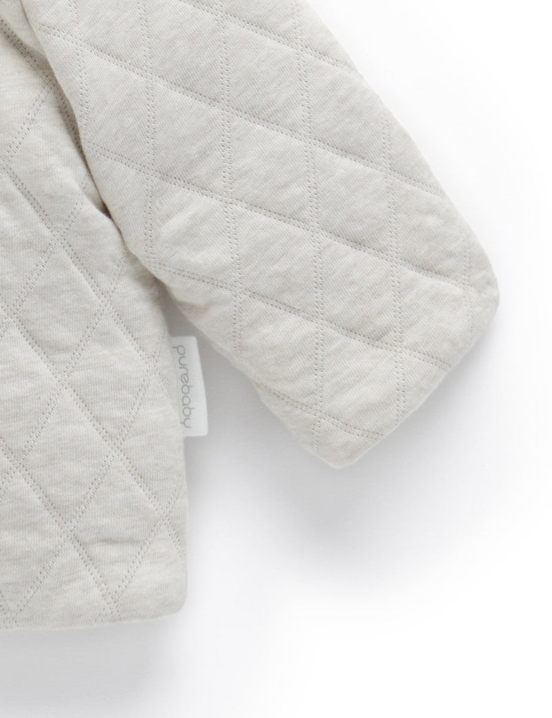 Quilted Jacket - Almond Melange/Grey Melange