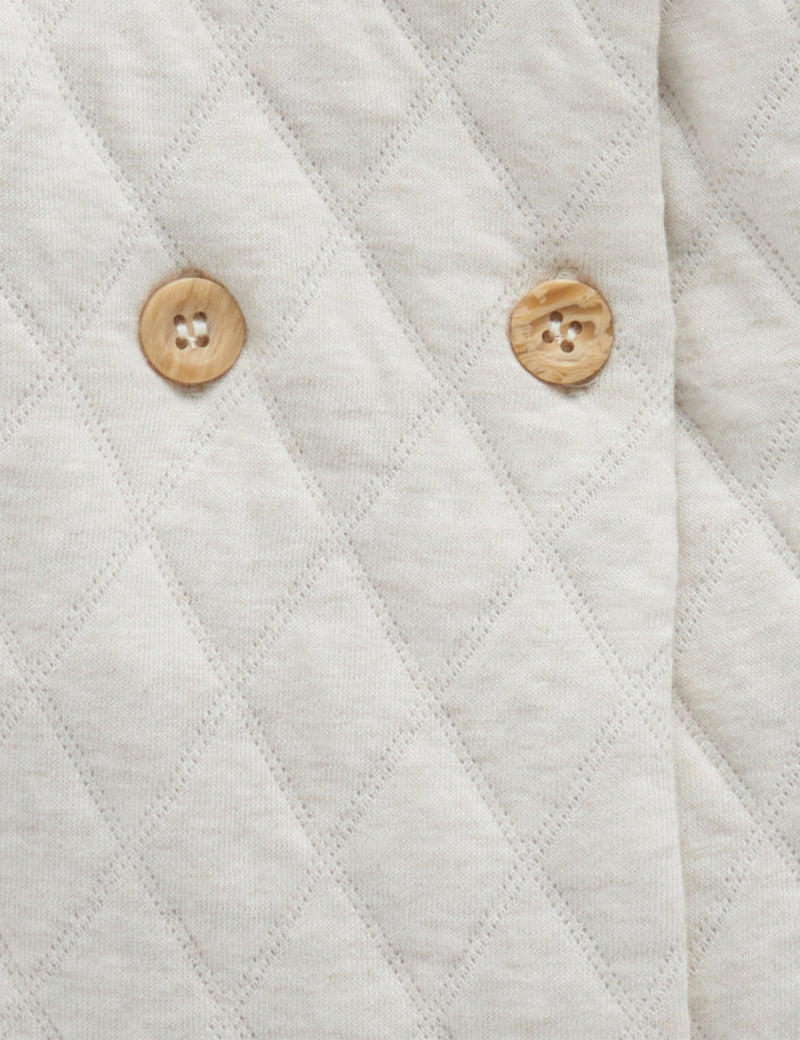 Quilted Jacket - Almond Melange/Grey Melange