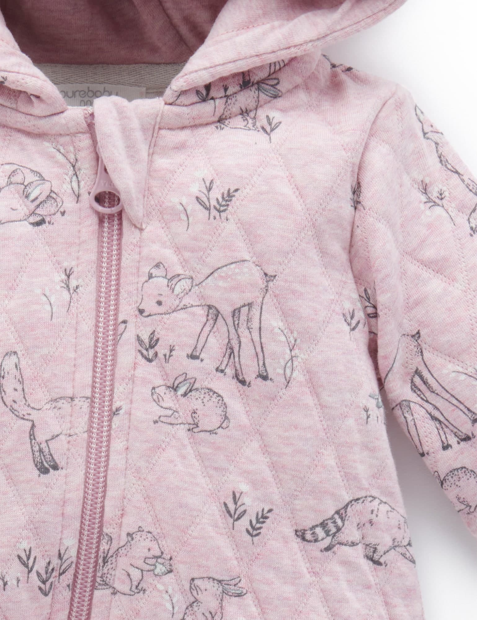 Quilted Growsuit - Forest Gathering Prt/Cloud mel
