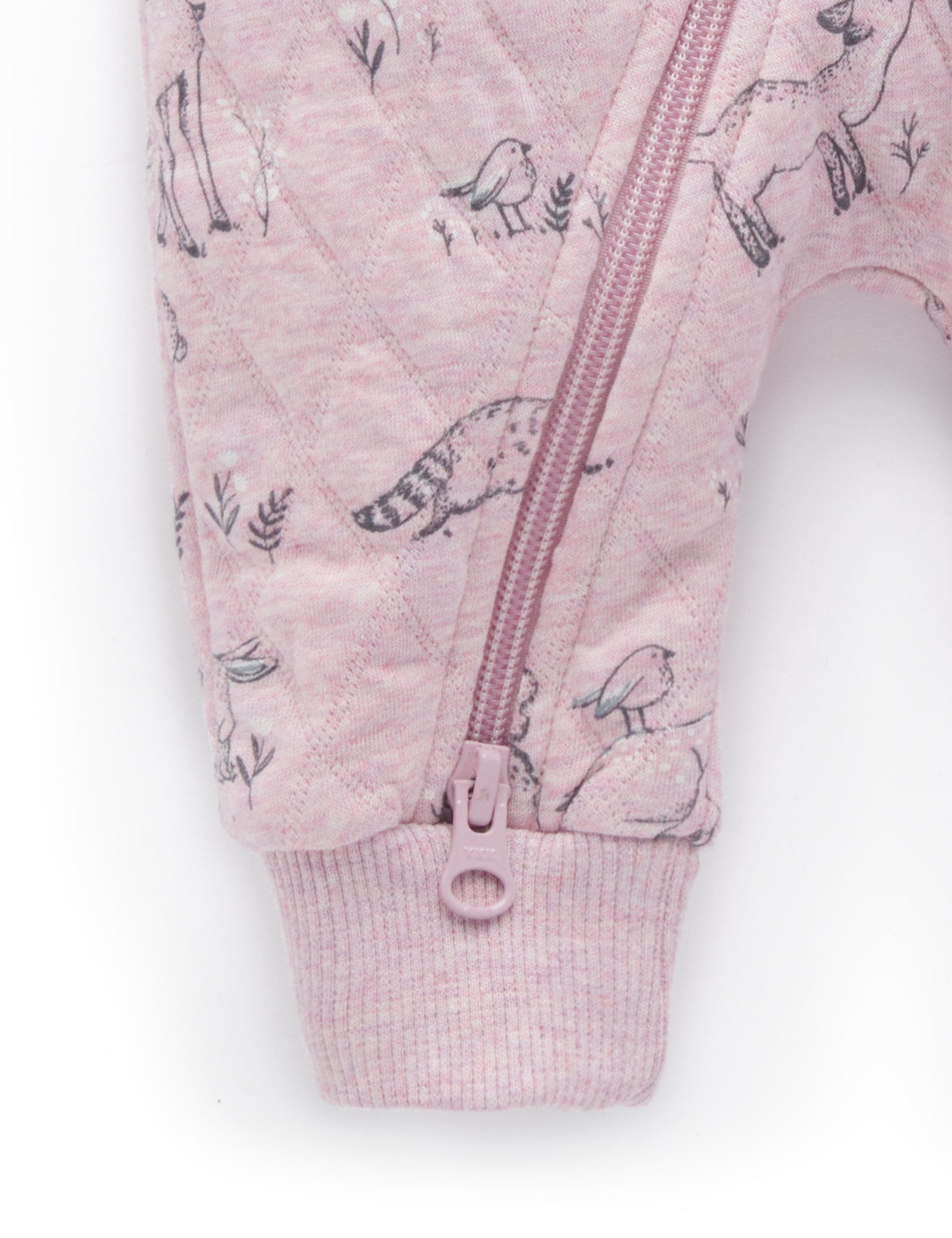 Quilted Growsuit - Forest Gathering Prt/Cloud mel