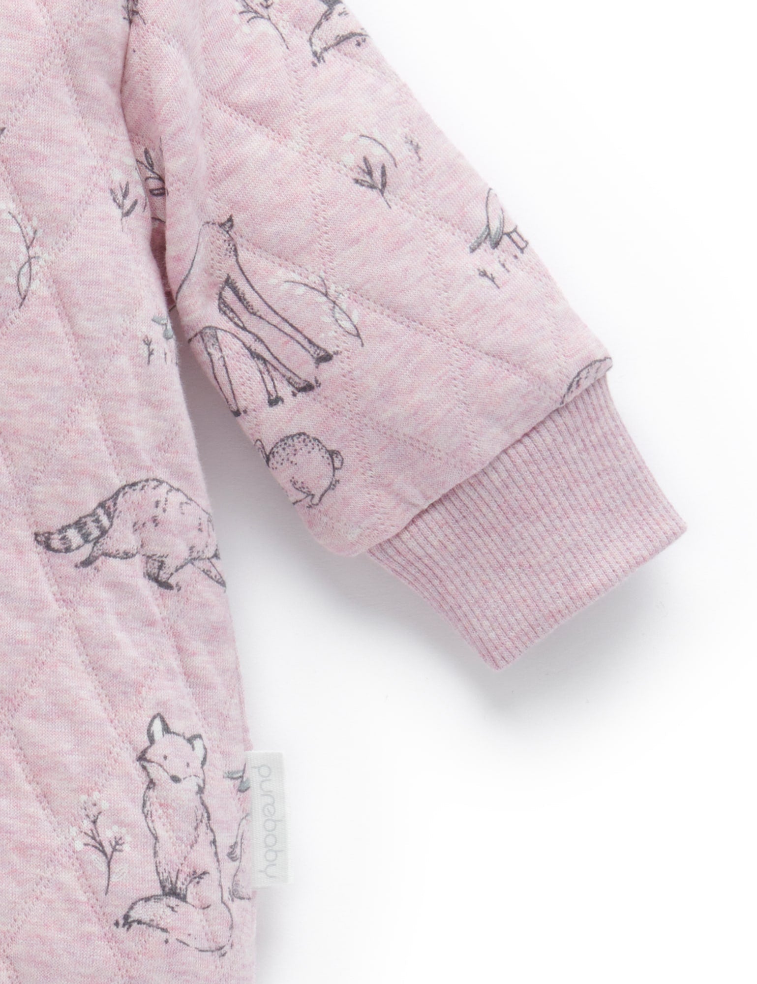Quilted Growsuit - Forest Gathering Prt/Cloud mel