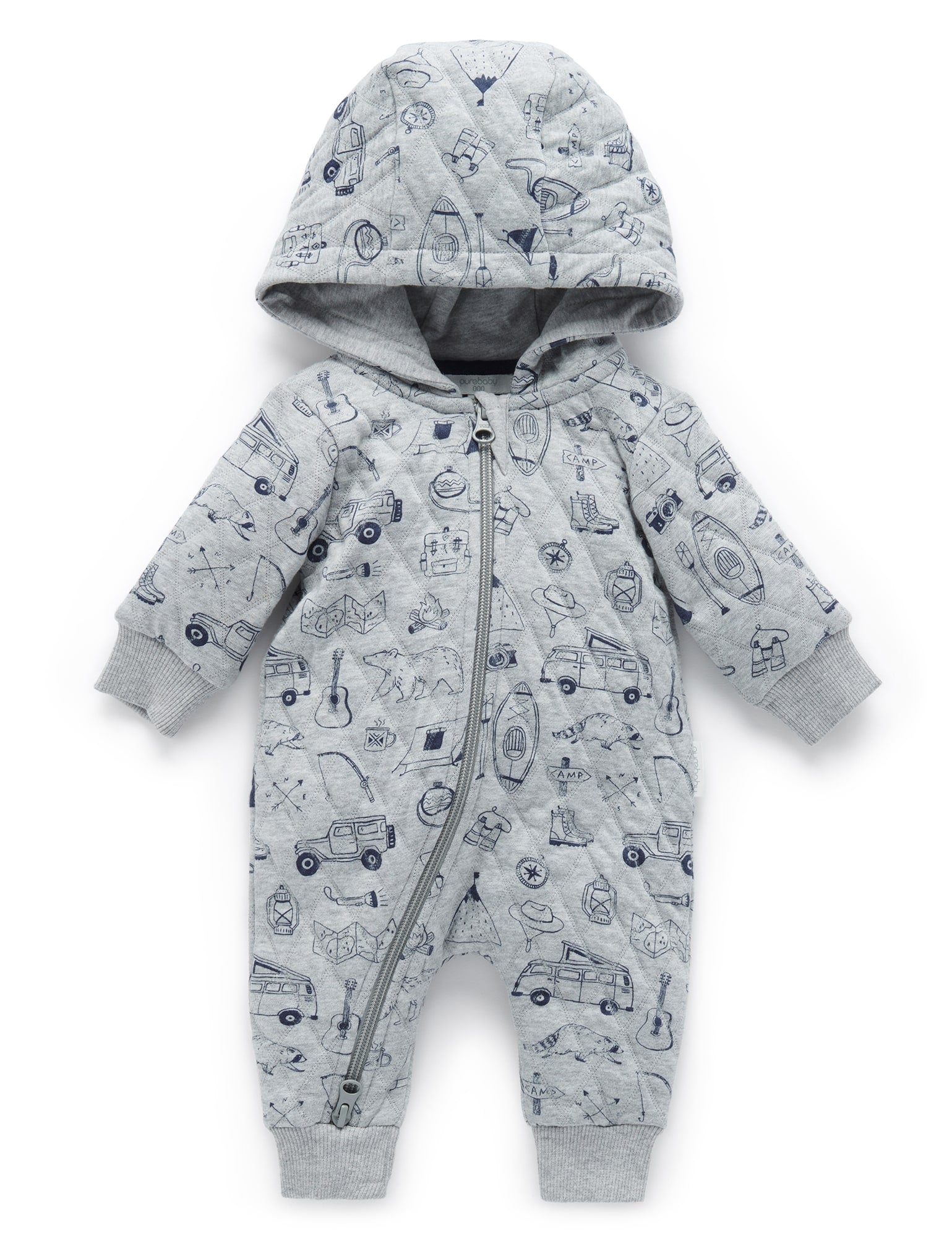 Quilted Growsuit - Shadow Wilderness Pt/Indigo Me
