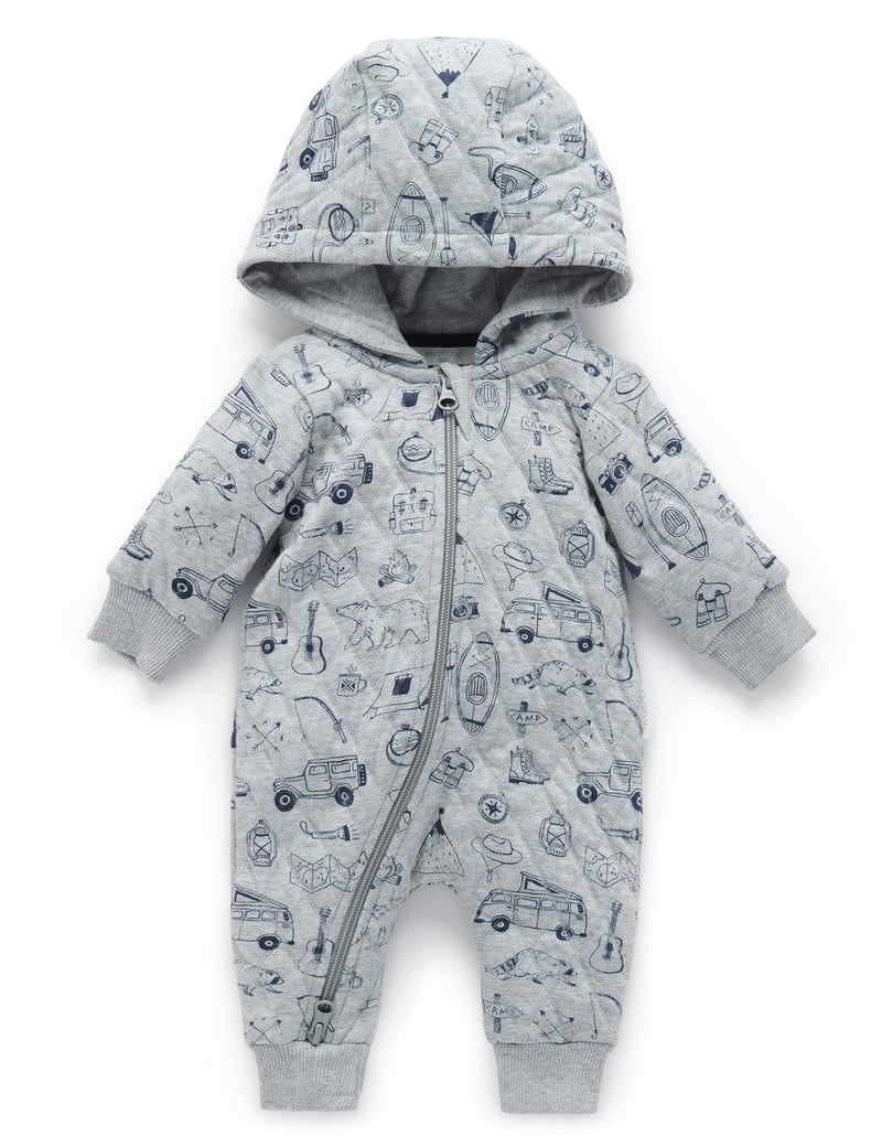 Quilted Growsuit - Shadow Wilderness Pt/Indigo Me