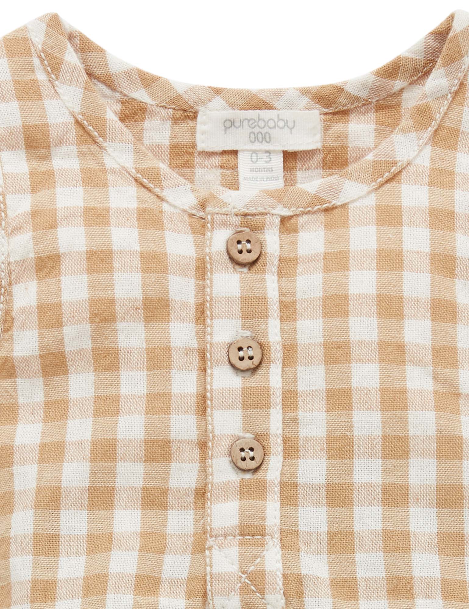 Gingham Bodysuit - Bronze Gingham