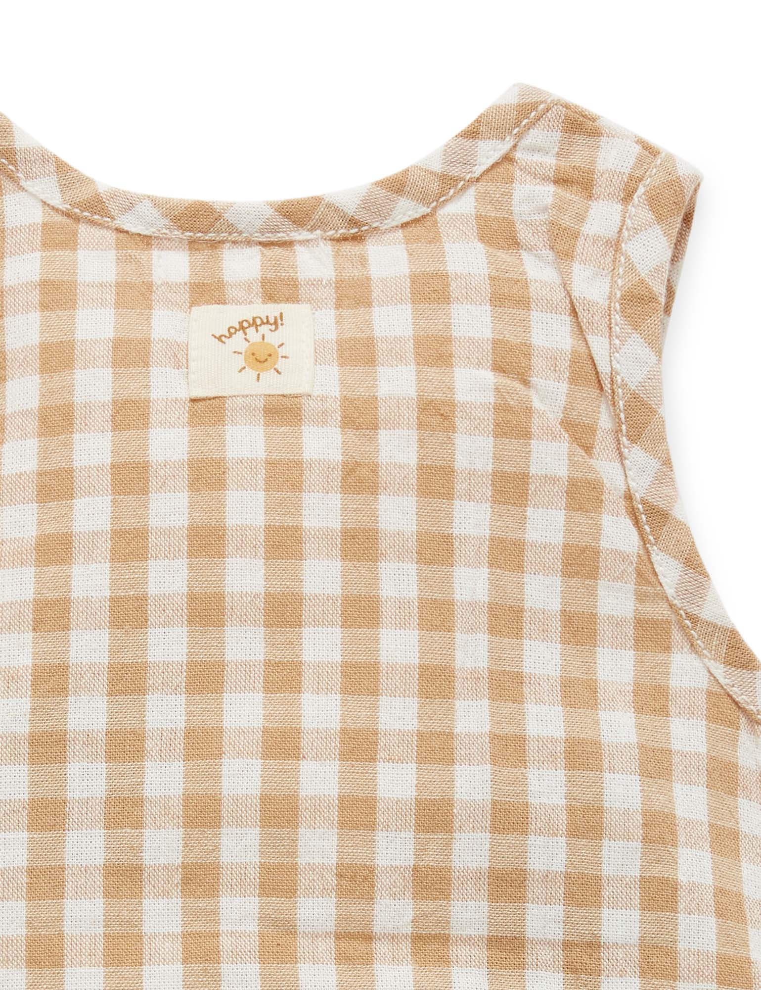 Gingham Bodysuit - Bronze Gingham