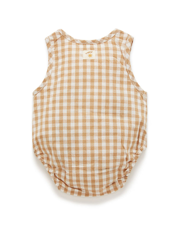 Gingham Bodysuit - Bronze Gingham