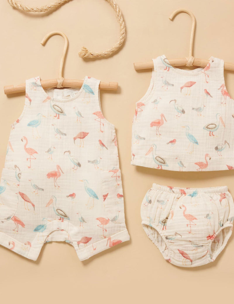 Sea Birds Onesie - Squwark Print