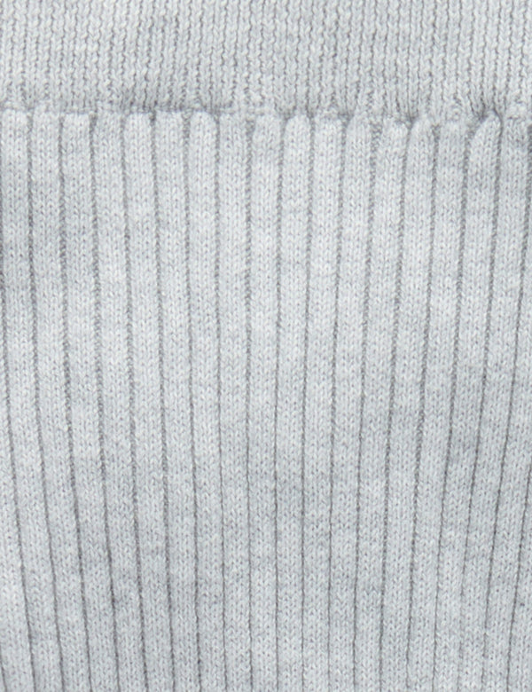 Rib Knit Leggings - Grey Melange