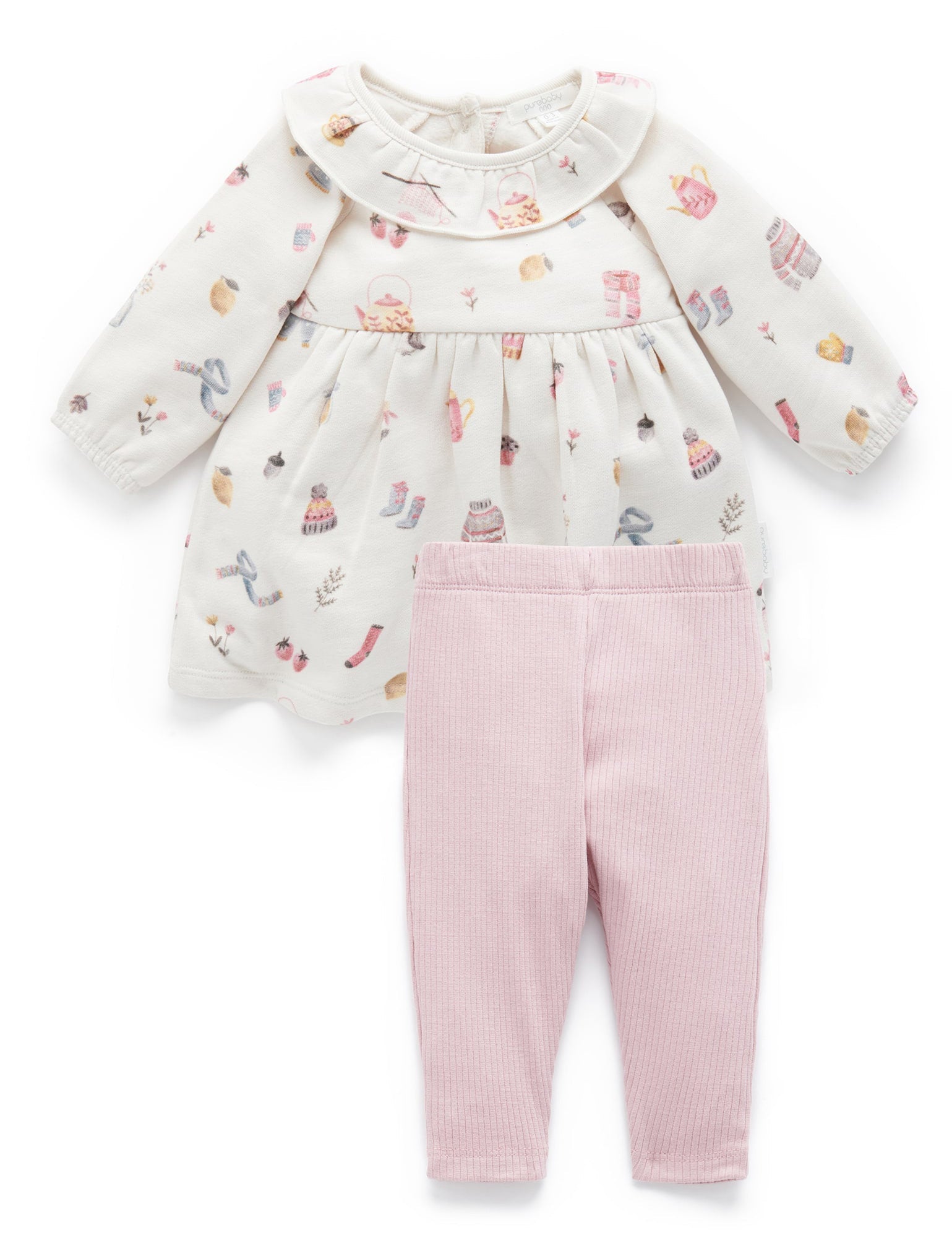 Cosy Dress with Leggings - Cosy Things Print
