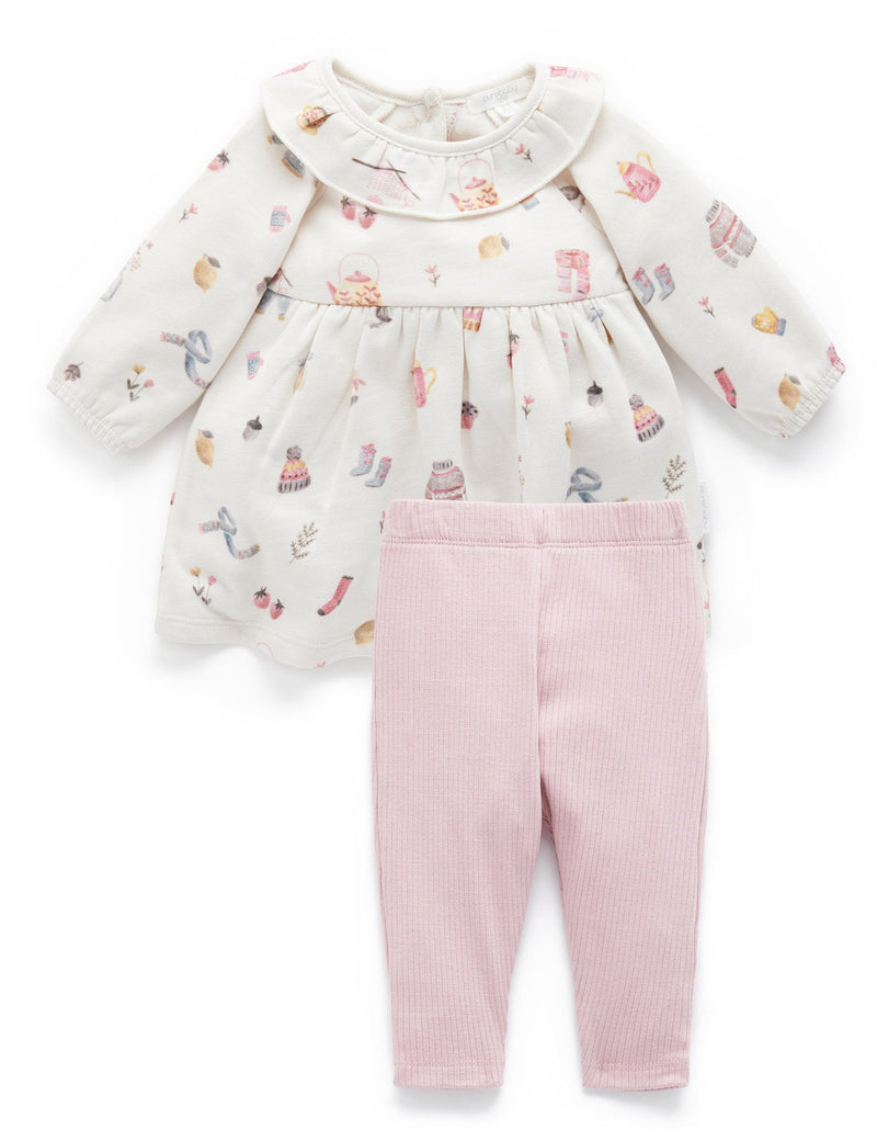 Cosy Dress with Leggings - Cosy Things Print