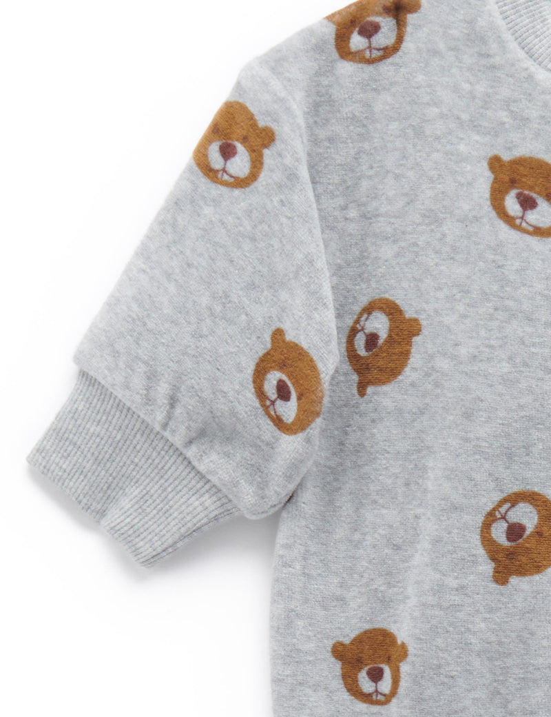 Velour Track Set - Happy Beaver Print