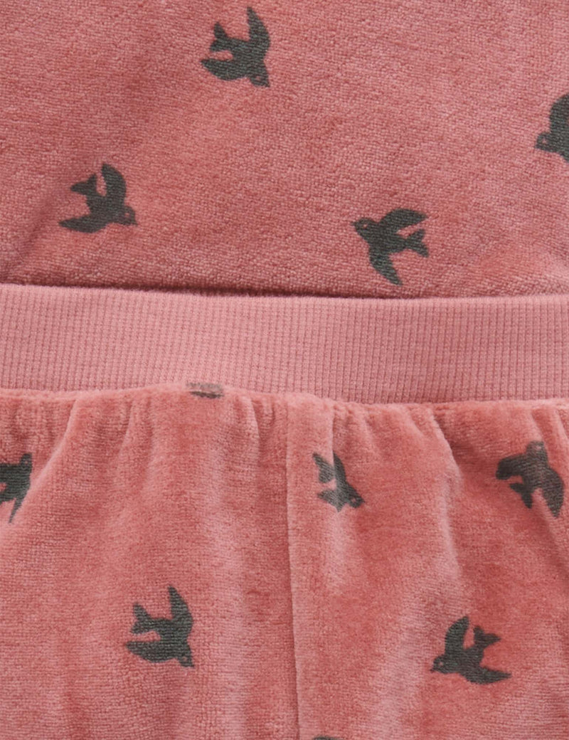 Velour Track Set - Swallow Print
