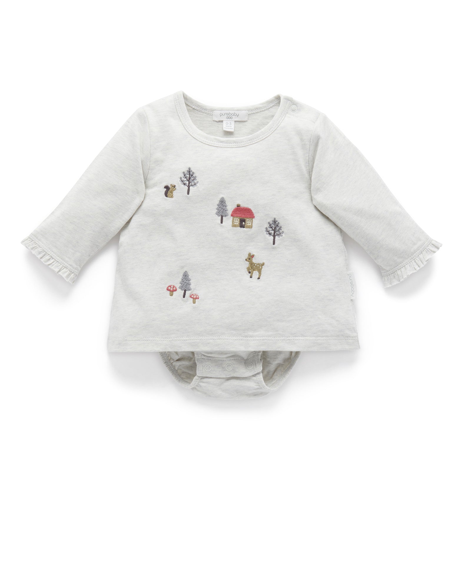 Tee Bodysuit - Cloud Melange