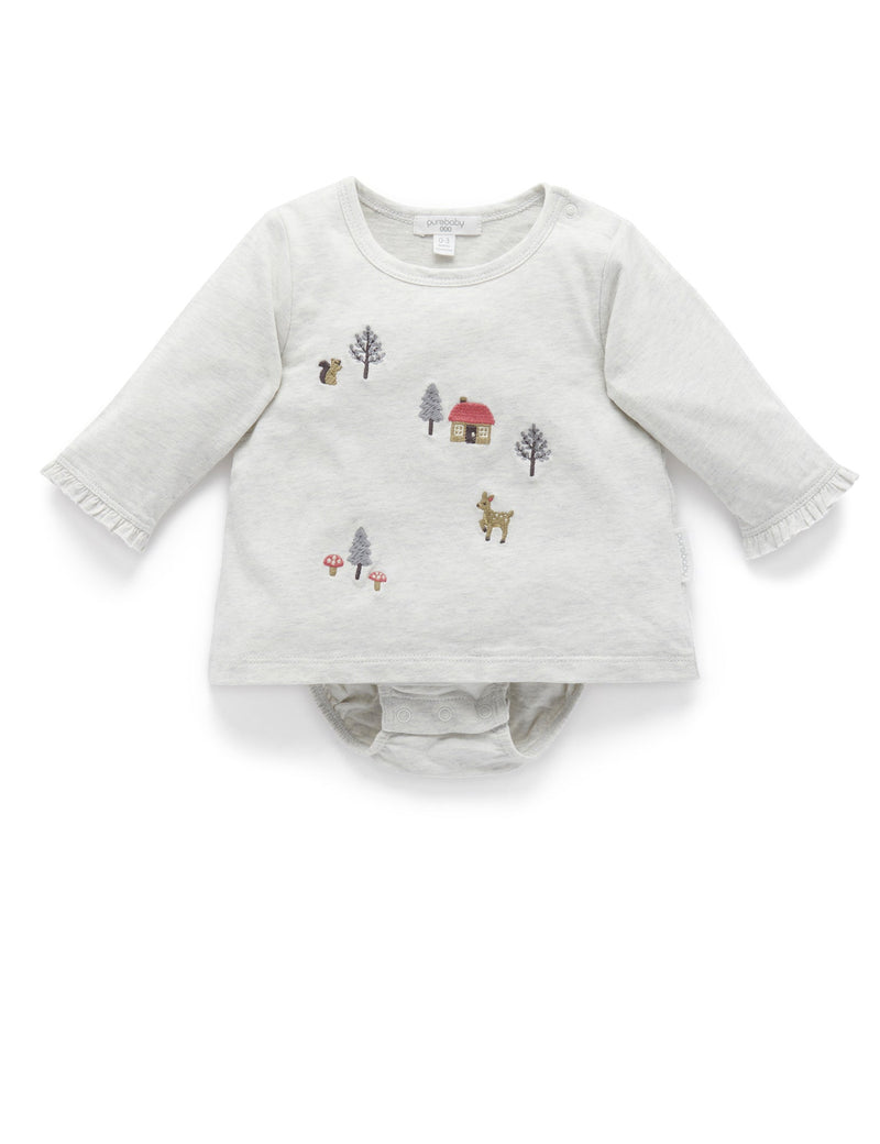 Tee Bodysuit - Cloud Melange