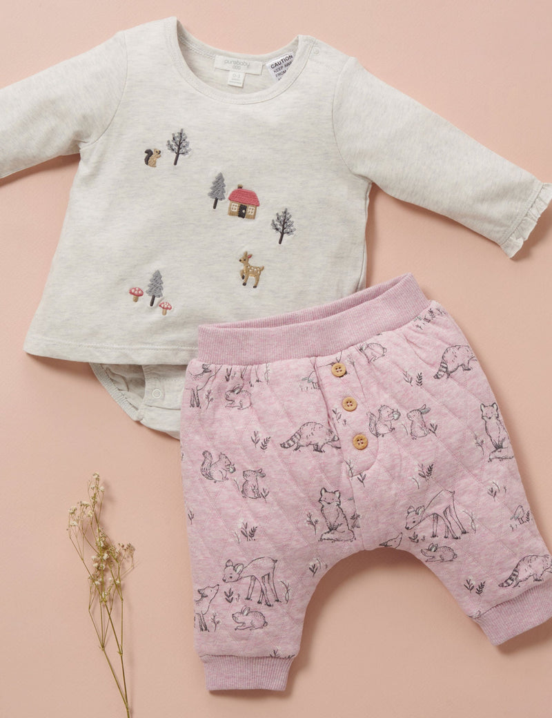 Tee Bodysuit - Cloud Melange