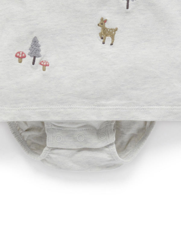 Tee Bodysuit - Cloud Melange