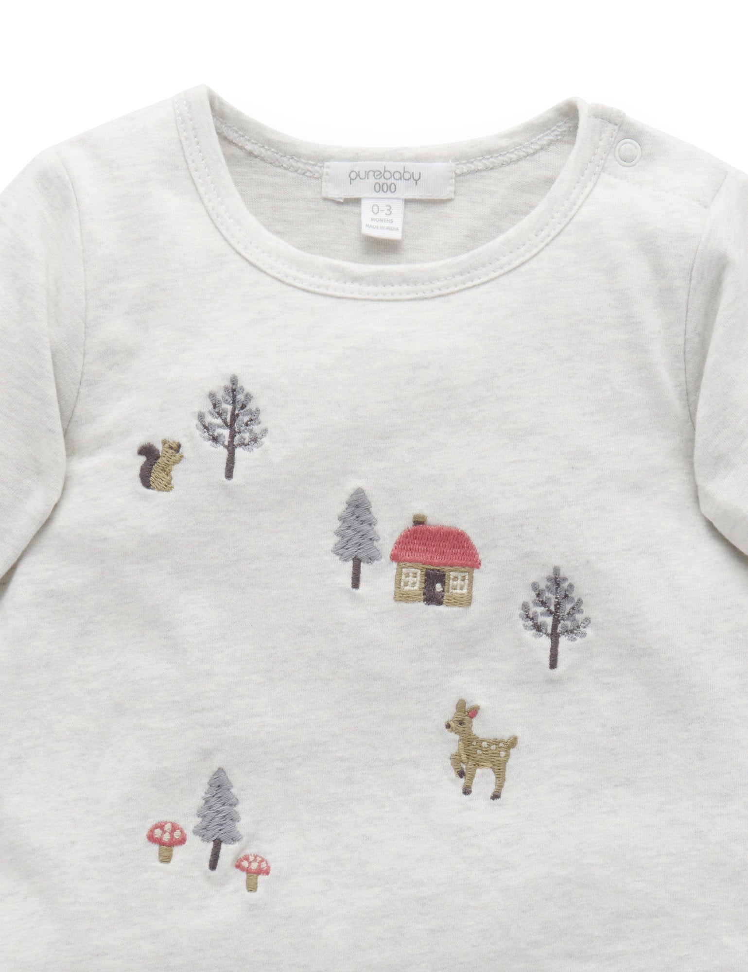 Tee Bodysuit - Cloud Melange