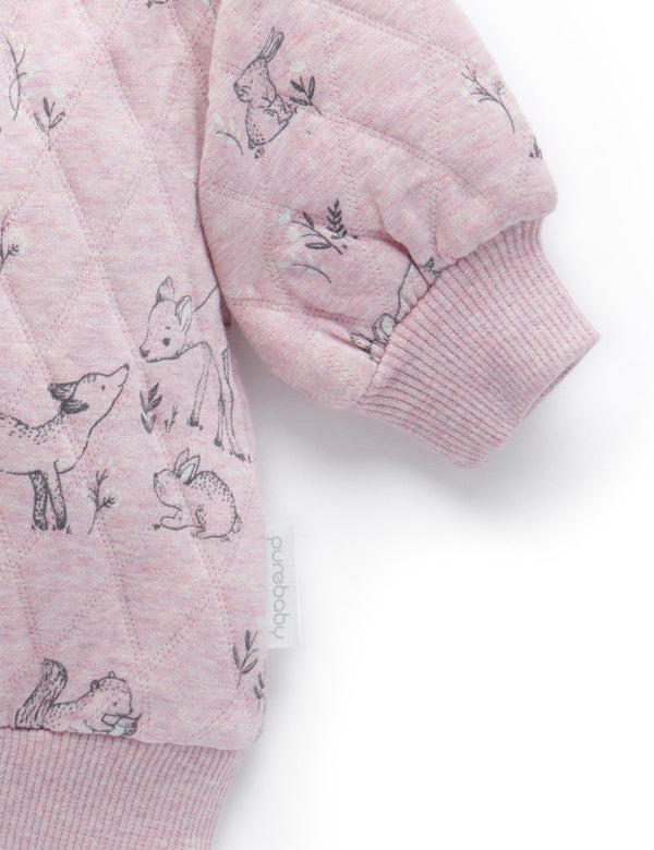 Quilted Windcheater - Forest Gathering Prt/Cloud mel