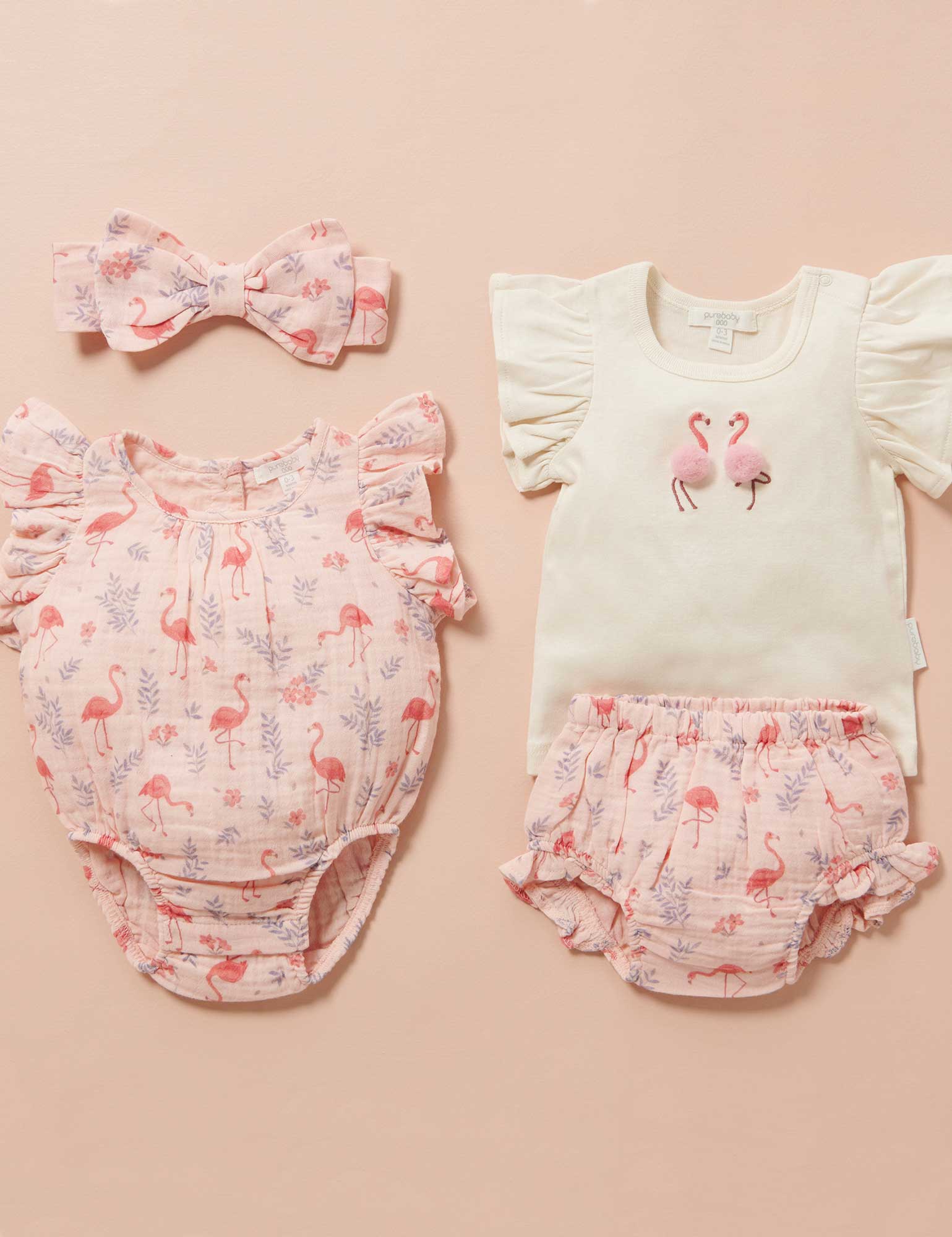 Tee and bloomer Set - Flamingo Print