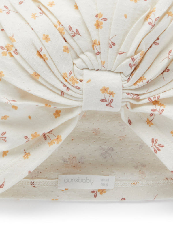 Frangipani Gathered Hat - Frangipani Print
