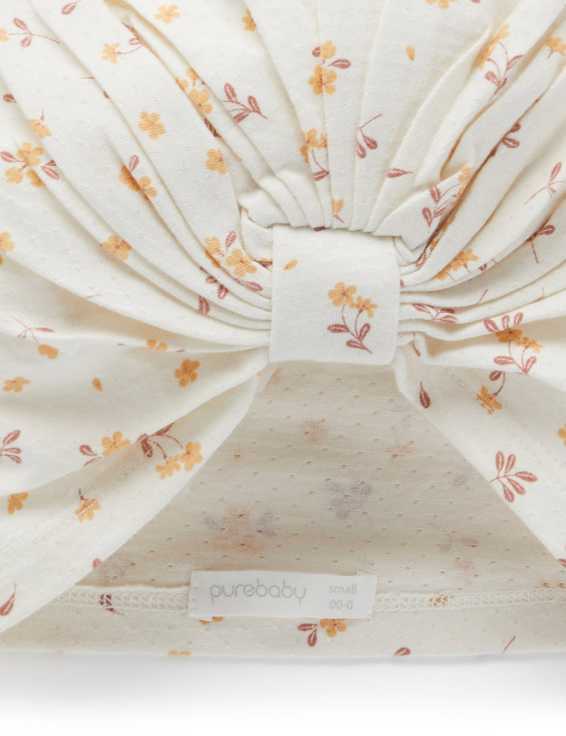 Frangipani Gathered Hat - Frangipani Print