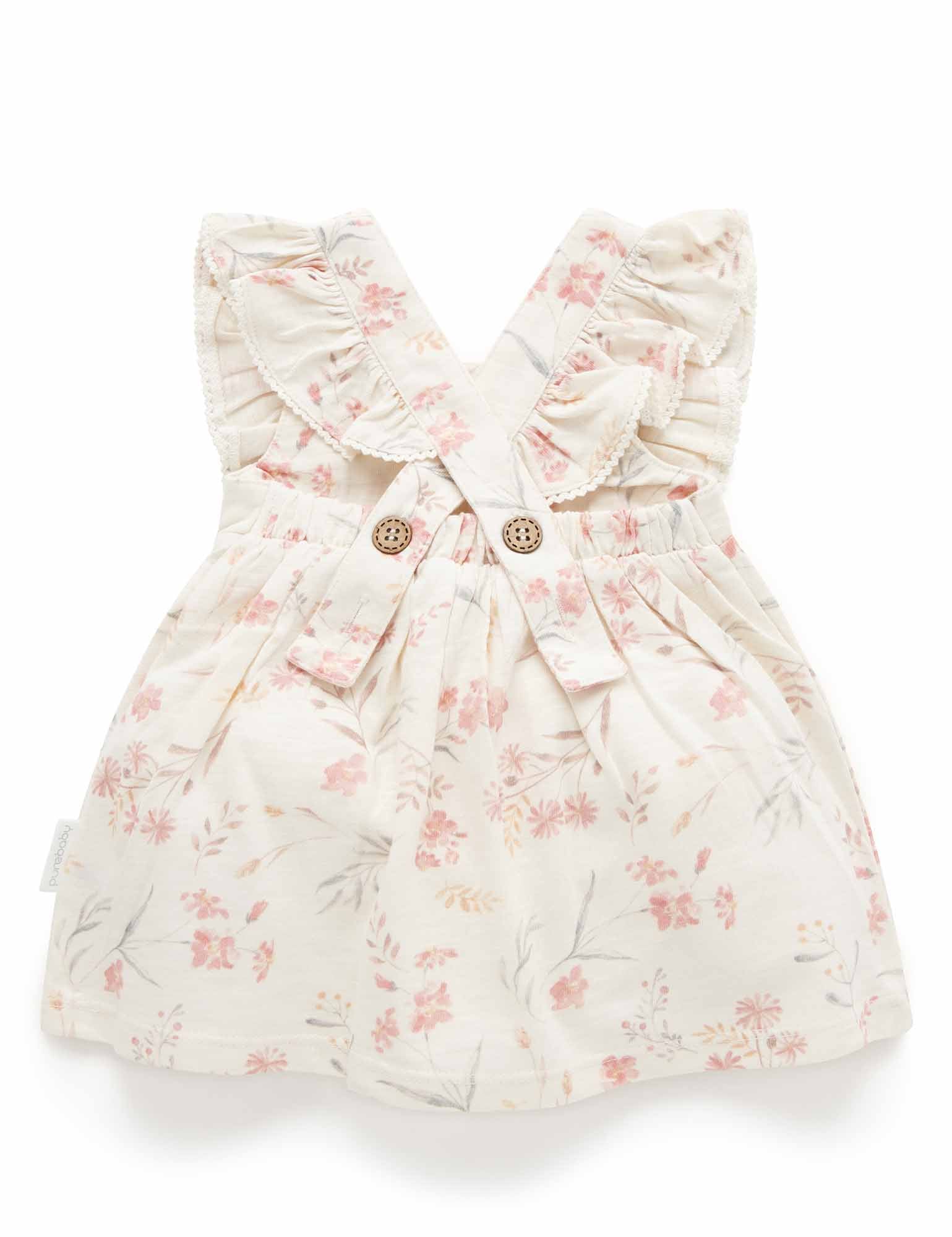 Ruffle Bodysuit Dress - Pussy Willow Floral