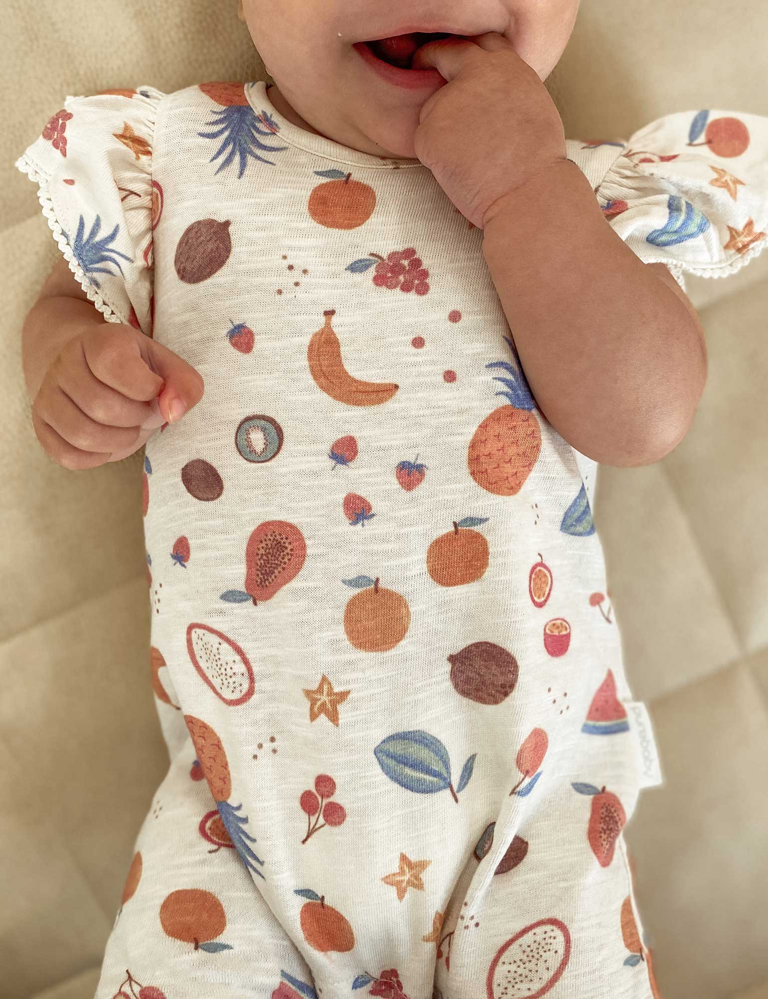 Fuitti Short Growsuit - Tropical Fruits Print