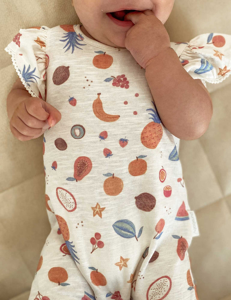 Fuitti Short Growsuit - Tropical Fruits Print