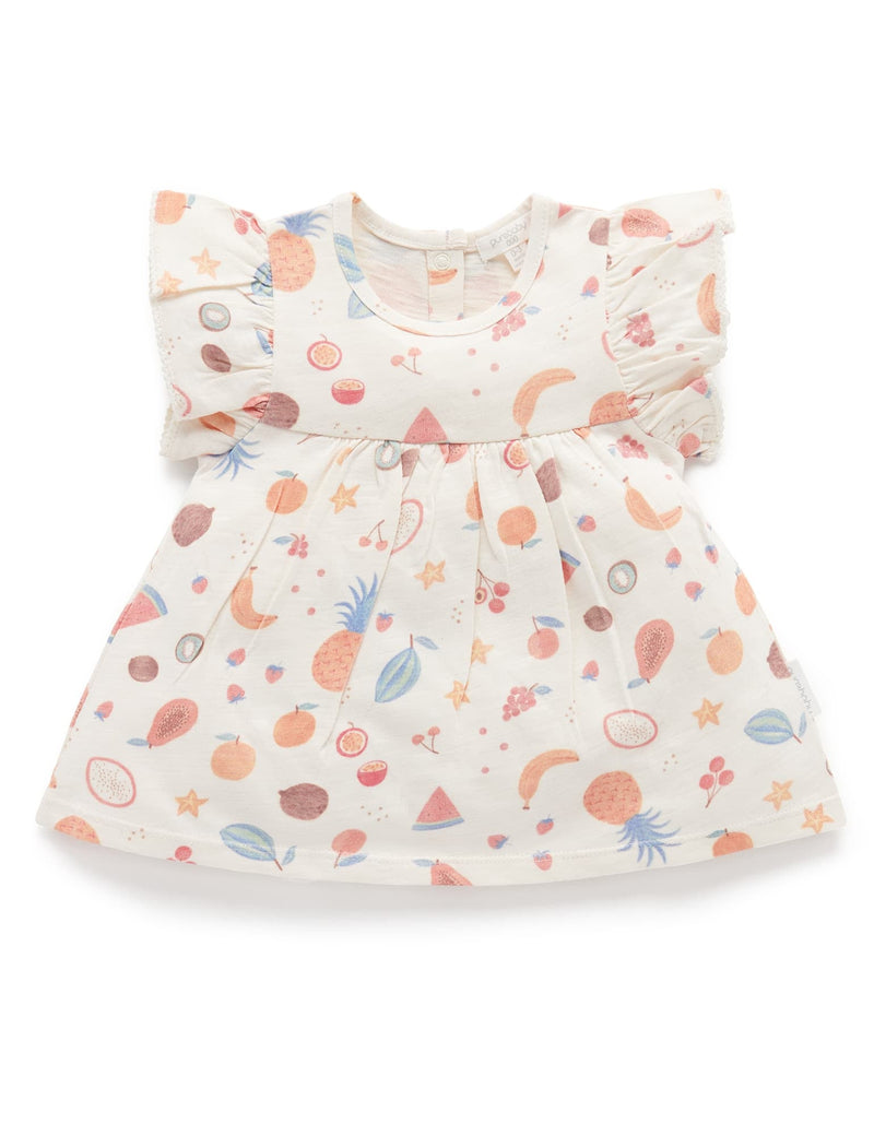 Fruitti Bodysuit Dress - Tropical Fruits Print