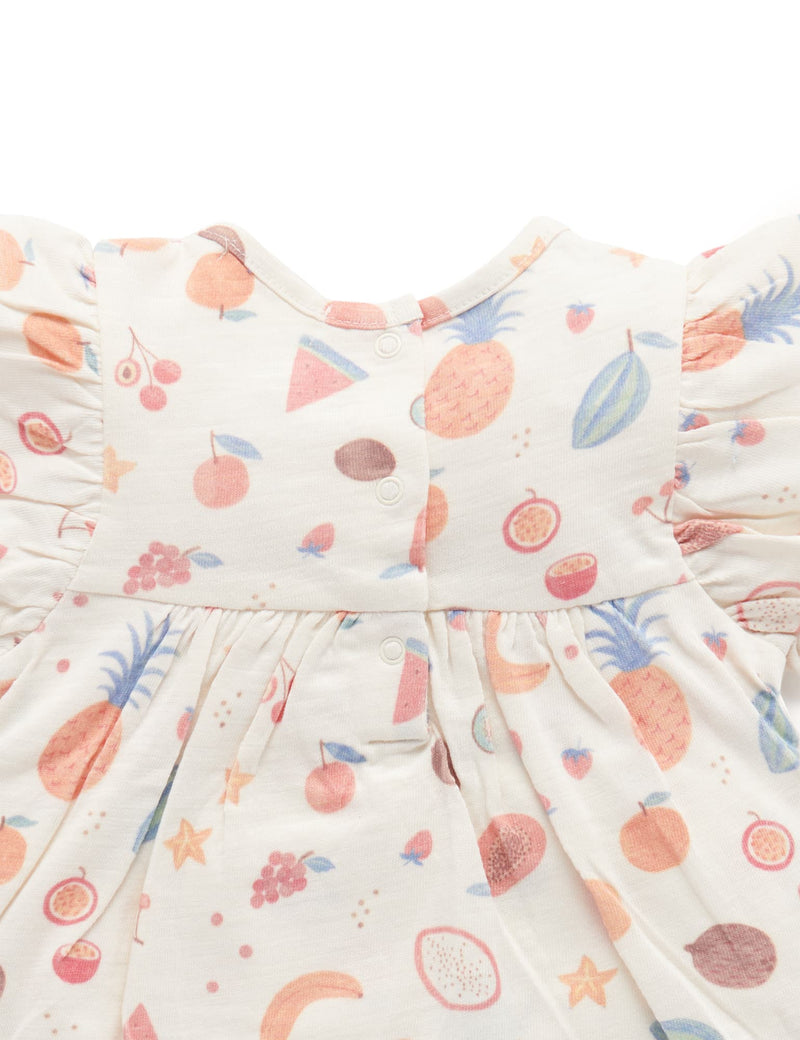 Fruitti Bodysuit Dress - Tropical Fruits Print