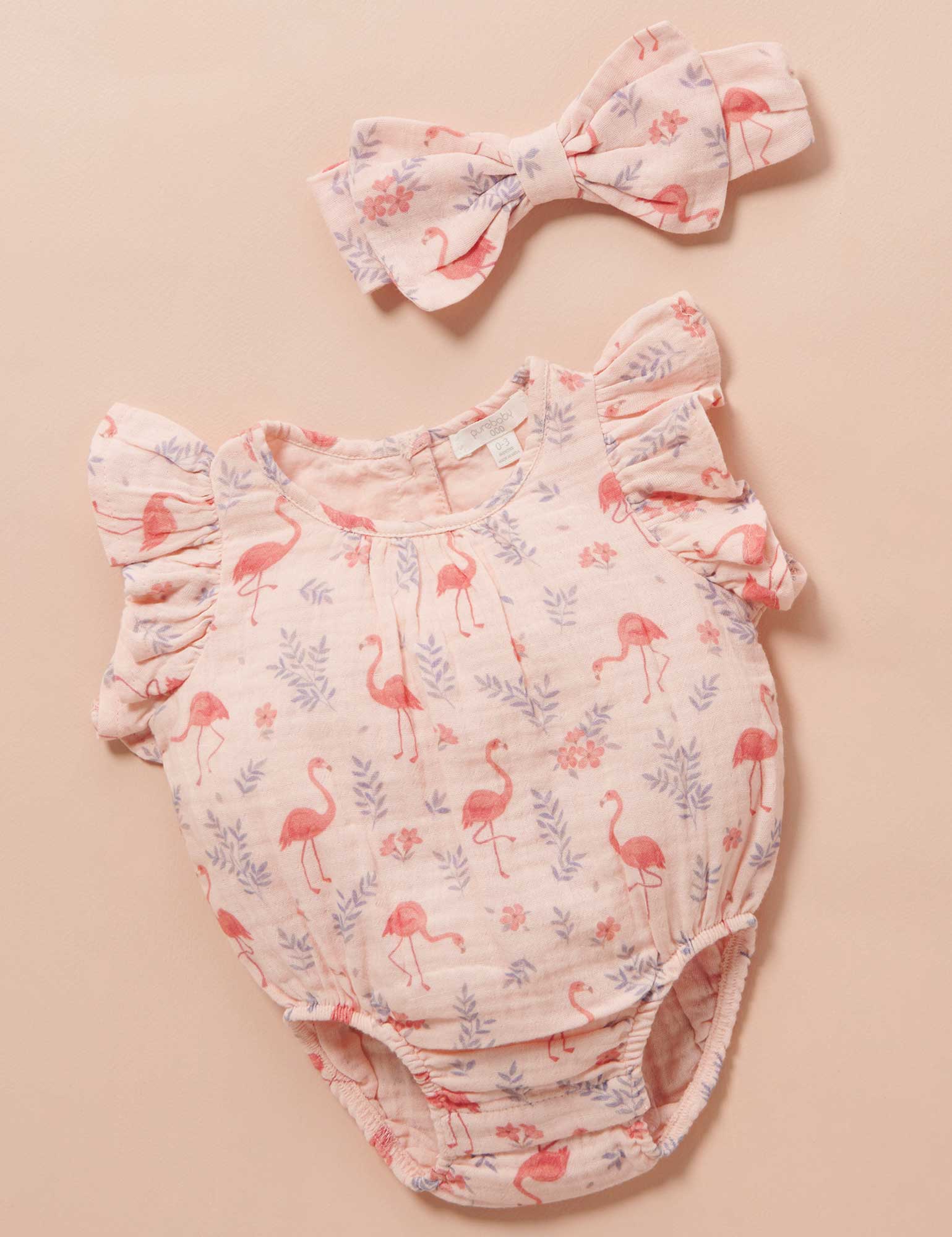 Bow Headband - Flamingo Print