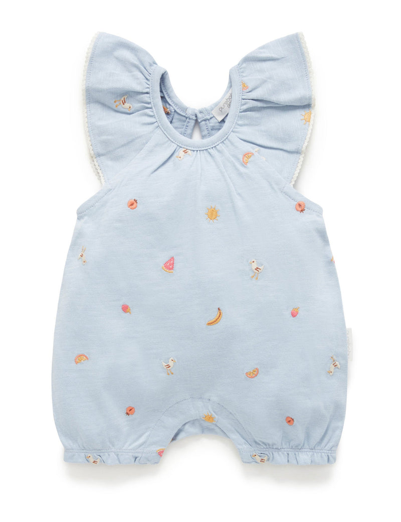 Seaside Short Growsuit - Sunny Arvo Broderie