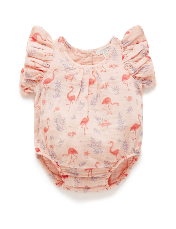 Flutter Bodysuit - Flamingo Print