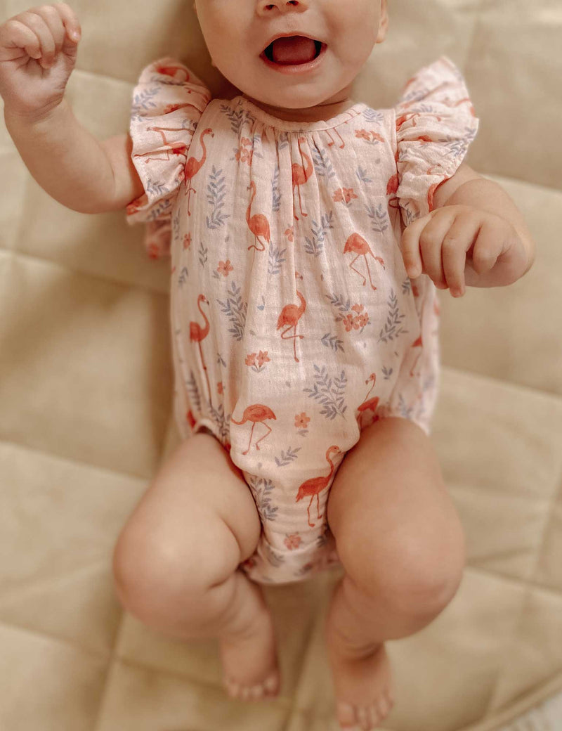 Flutter Bodysuit - Flamingo Print