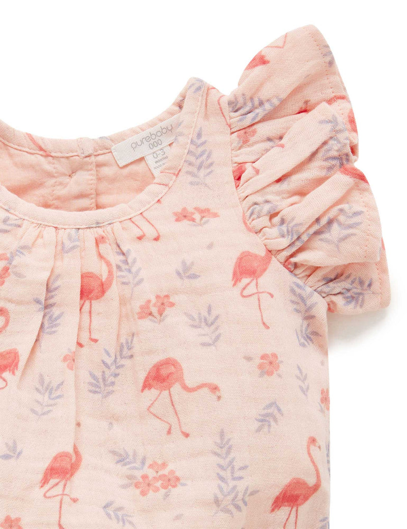 Flutter Bodysuit - Flamingo Print