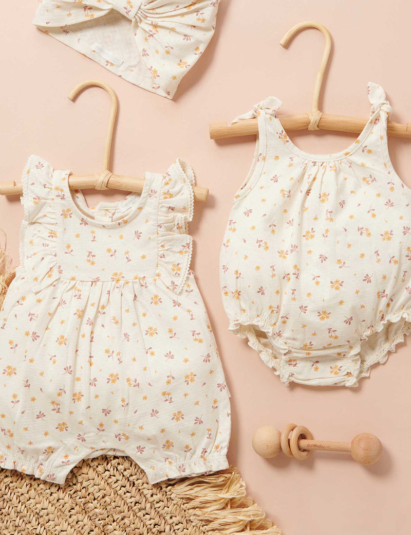 Frangipani Shortie Growsuit - Frangipani Print