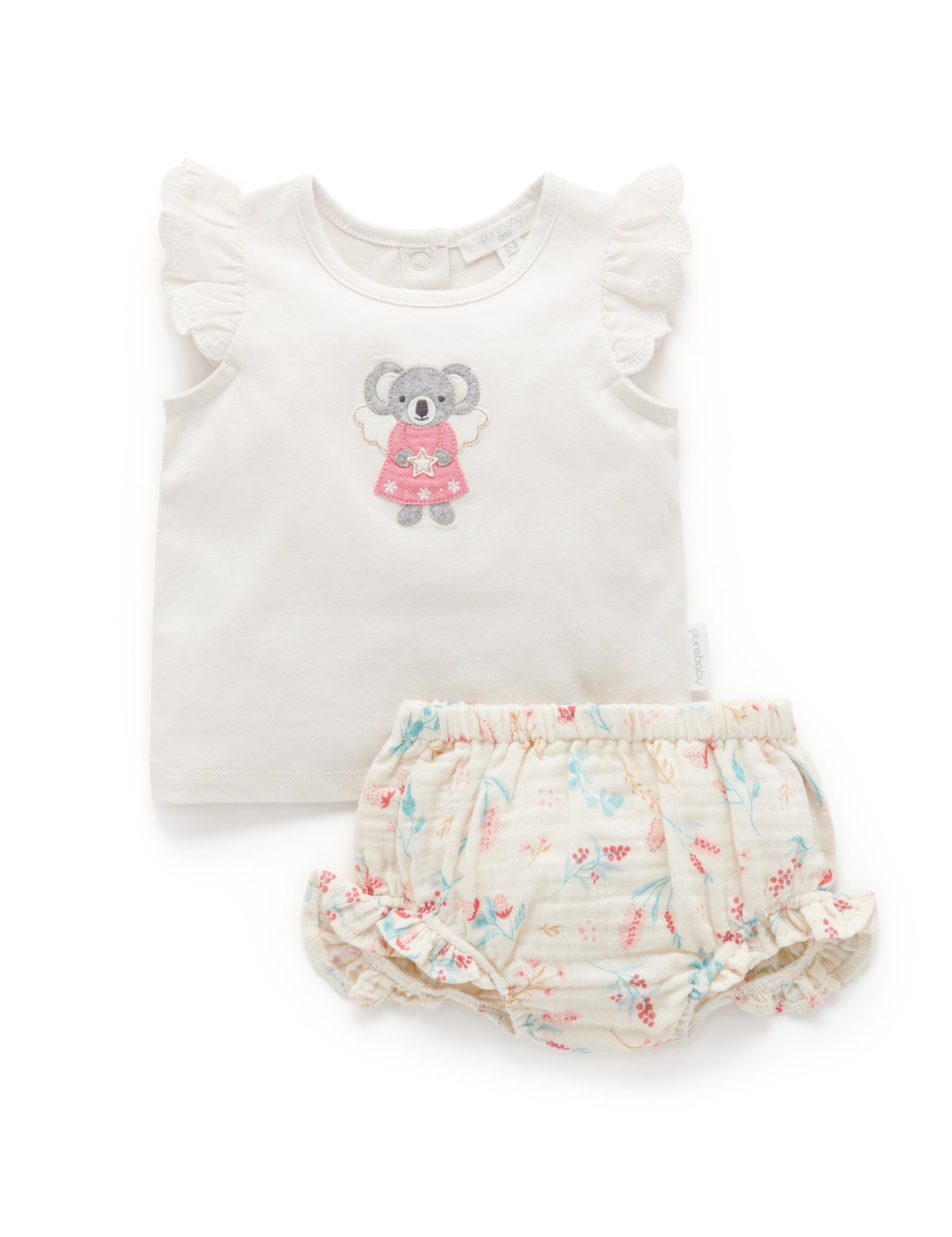 Angel 2 Piece Set - Bush Bouquet Print