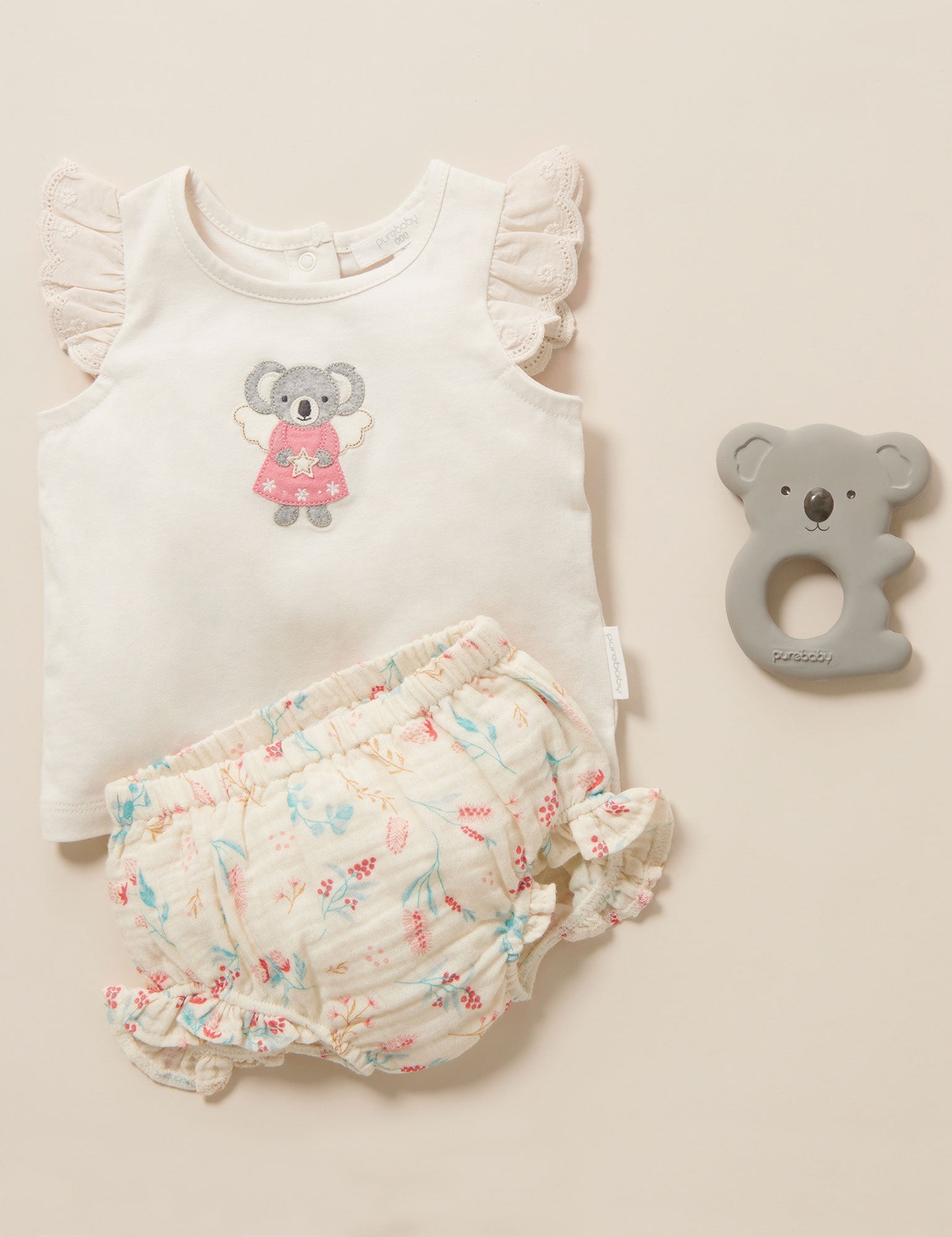 Angel 2 Piece Set - Bush Bouquet Print