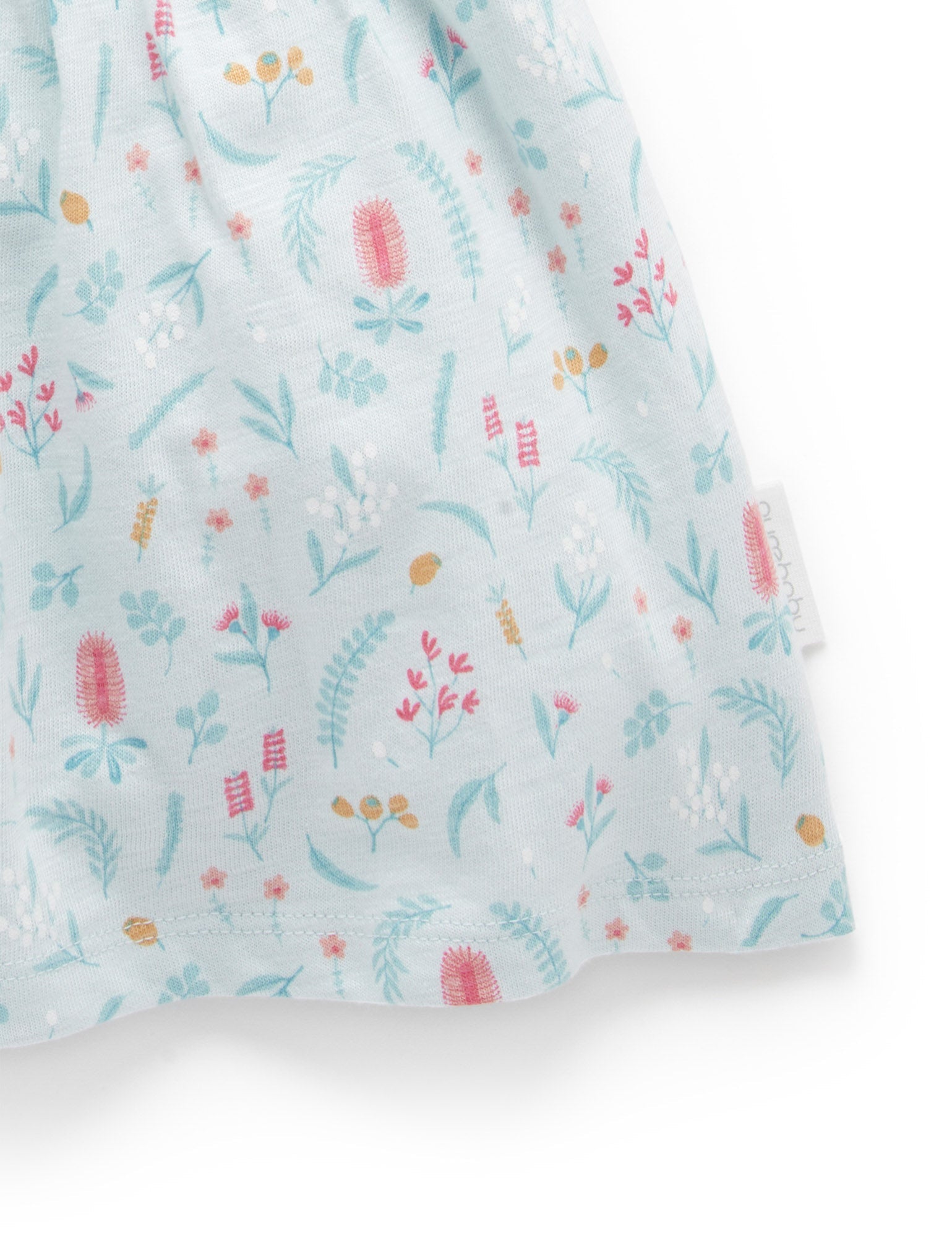 Festive Ruffle Dress - Bottle Brush Print