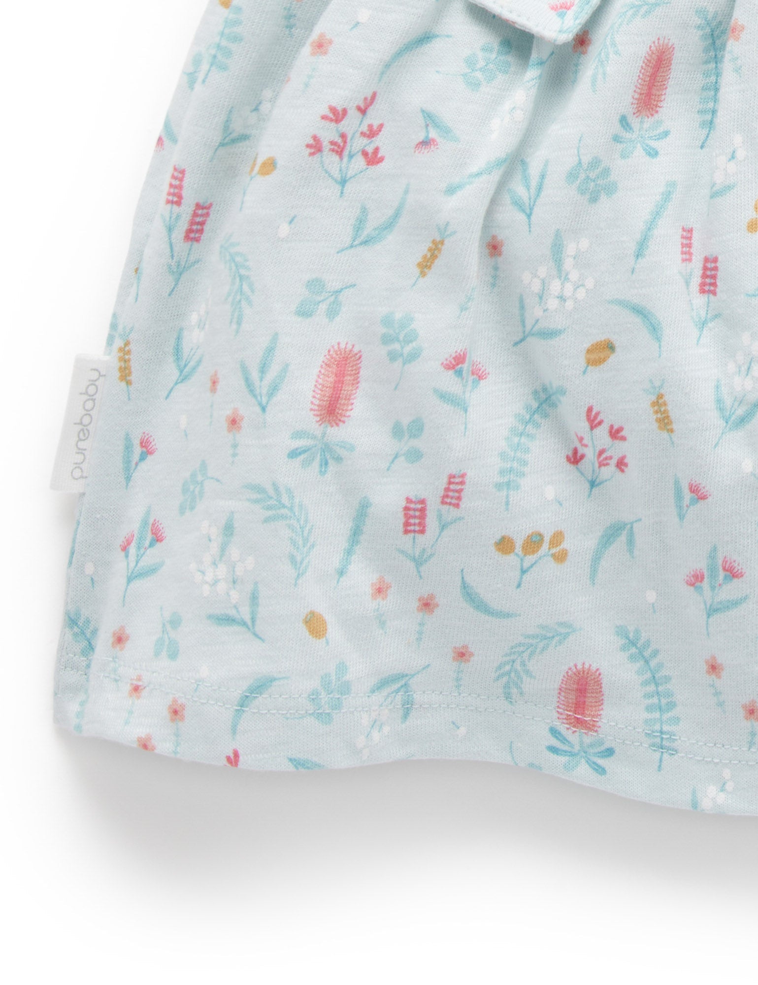 Festive Ruffle Dress - Bottle Brush Print