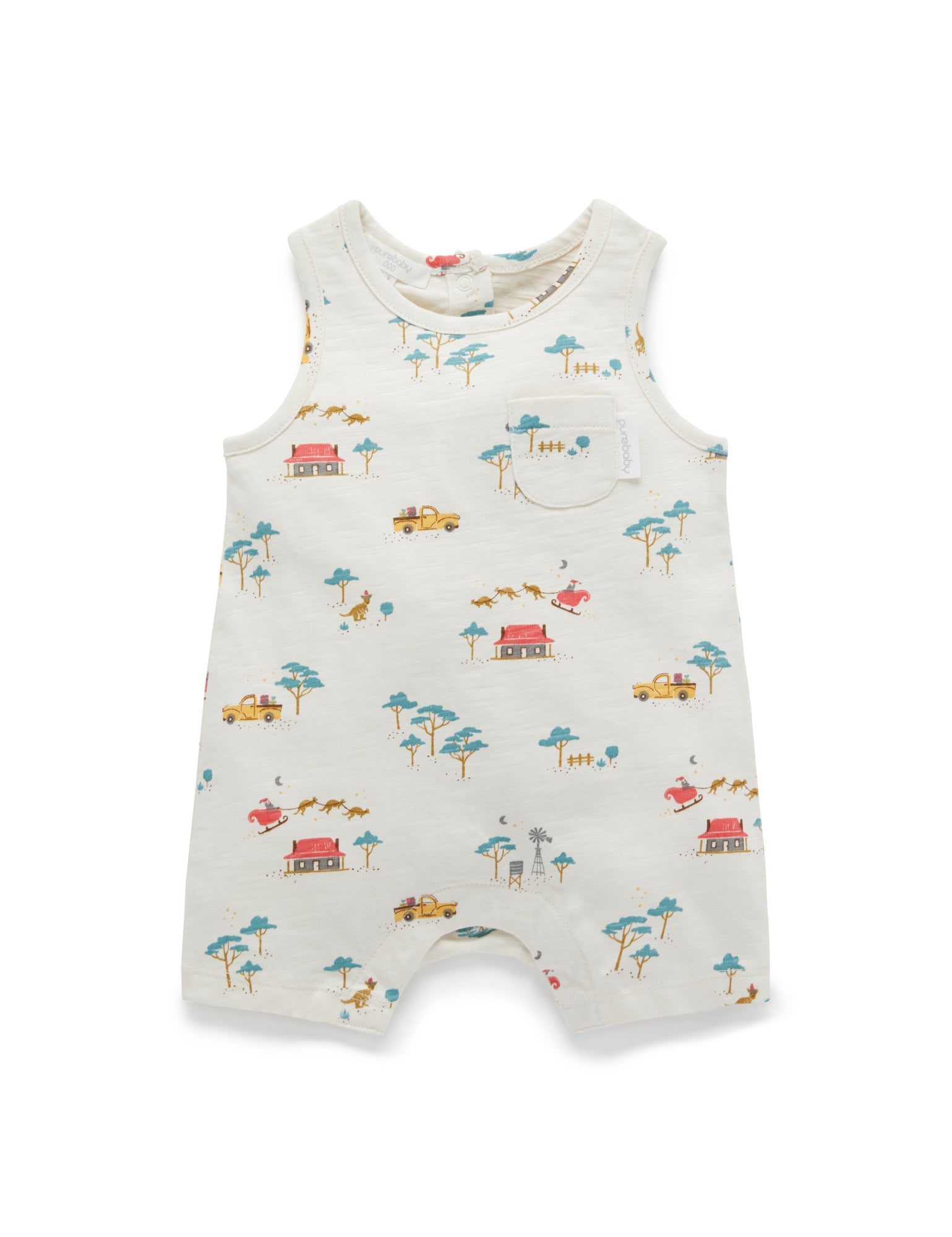 Christmas Singlet Growsuit - Bush Christmas Print