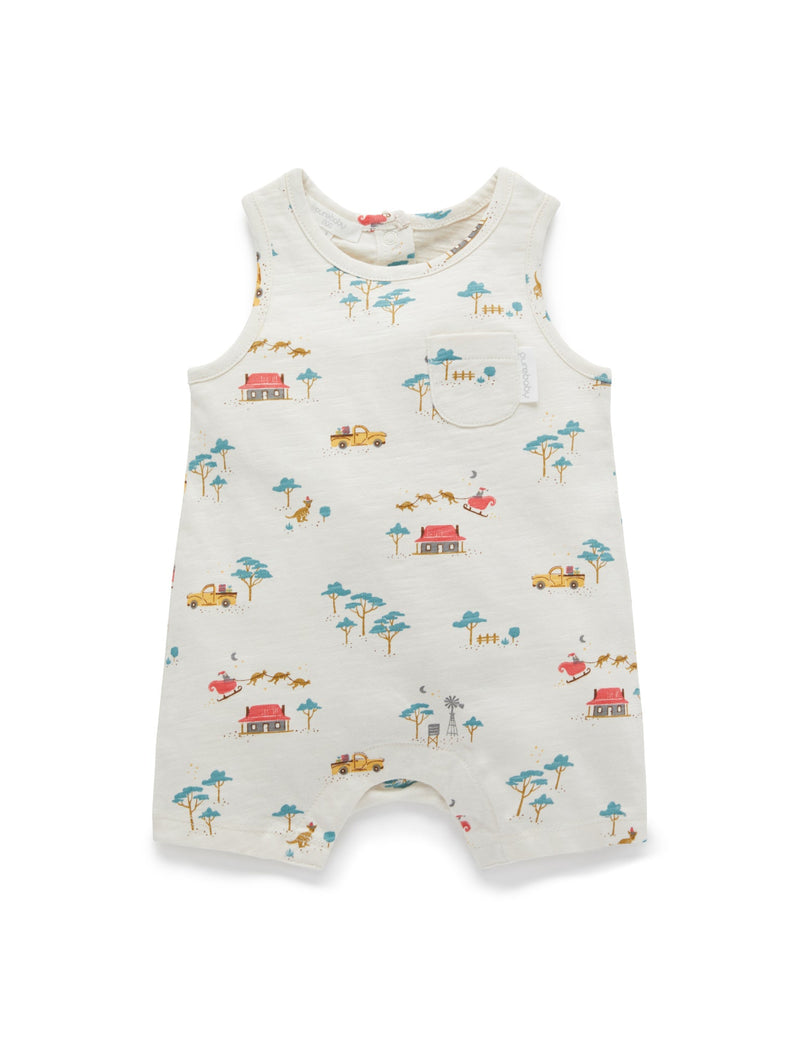 Christmas Singlet Growsuit - Bush Christmas Print