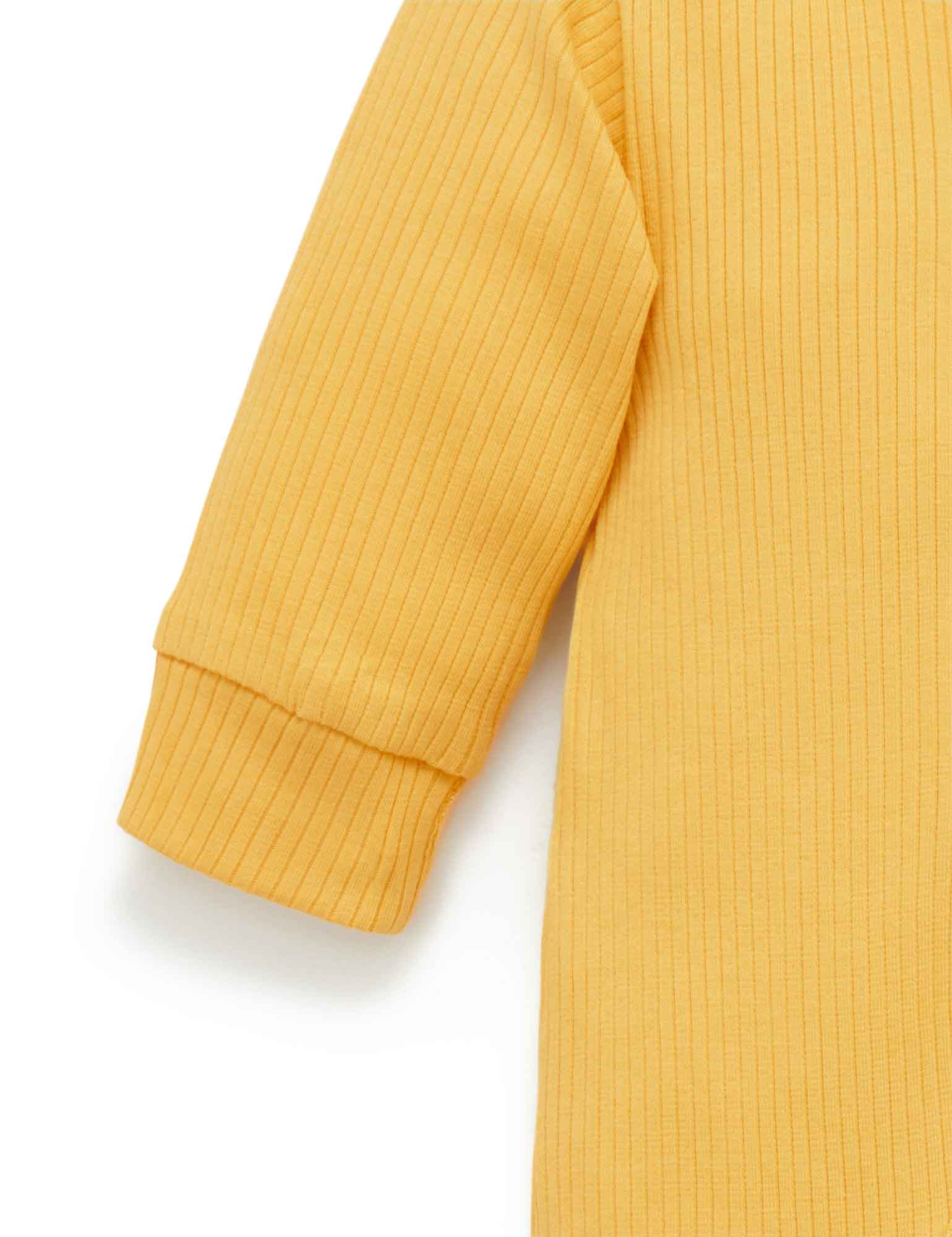 Rib Zip Growsuit - Golden