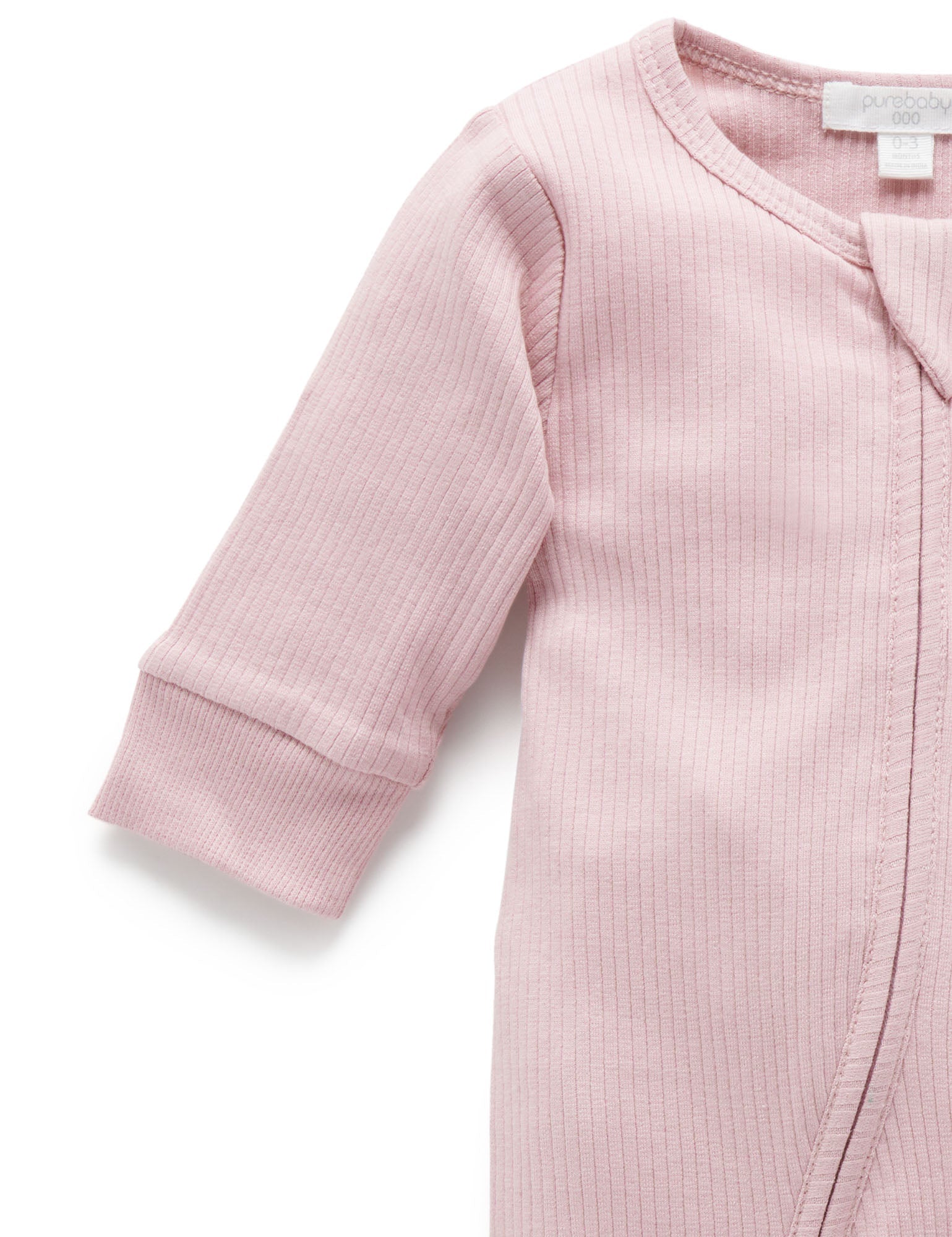 Rib Zip Growsuit - Lavender