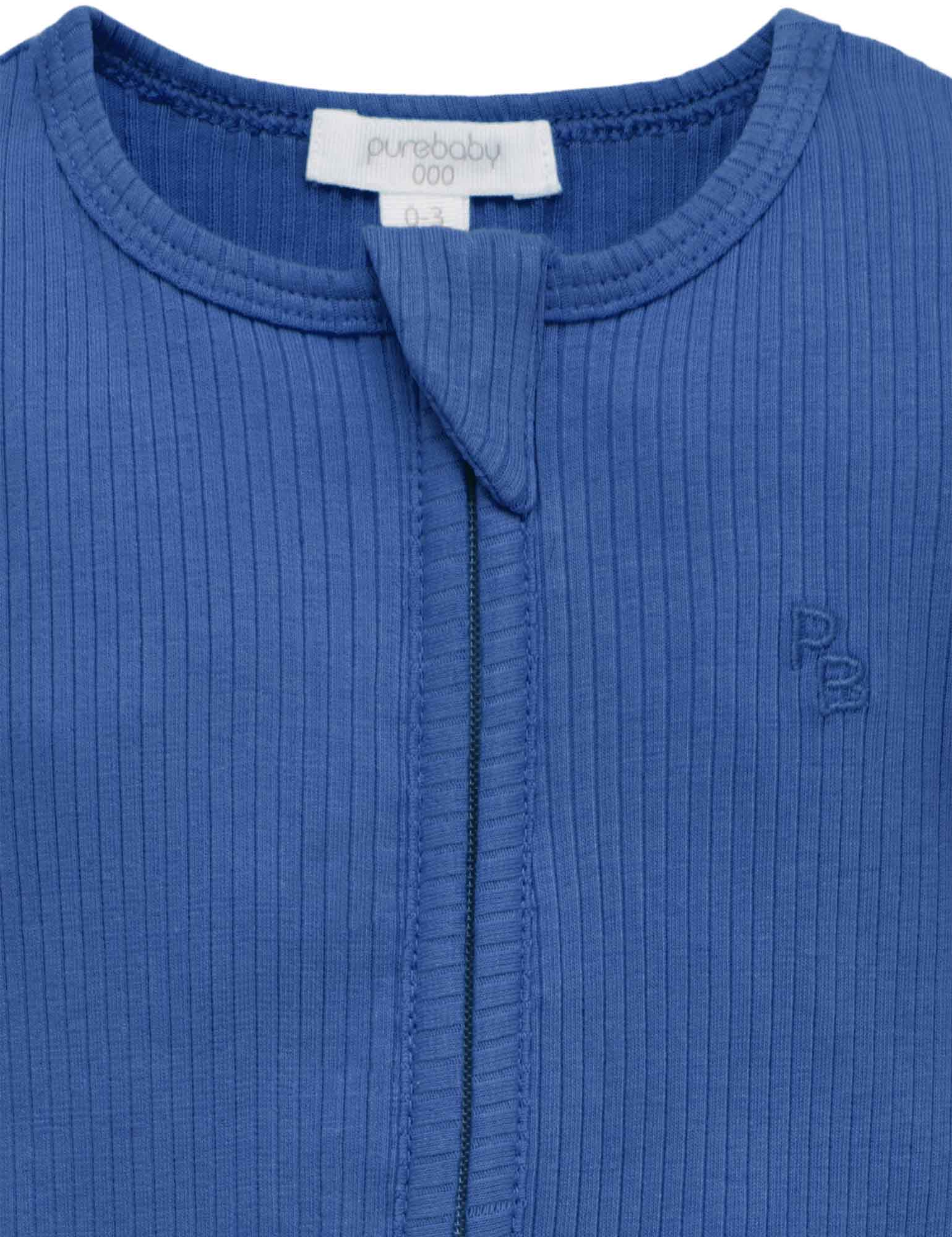 Rib Zip Growsuit - Waterfall