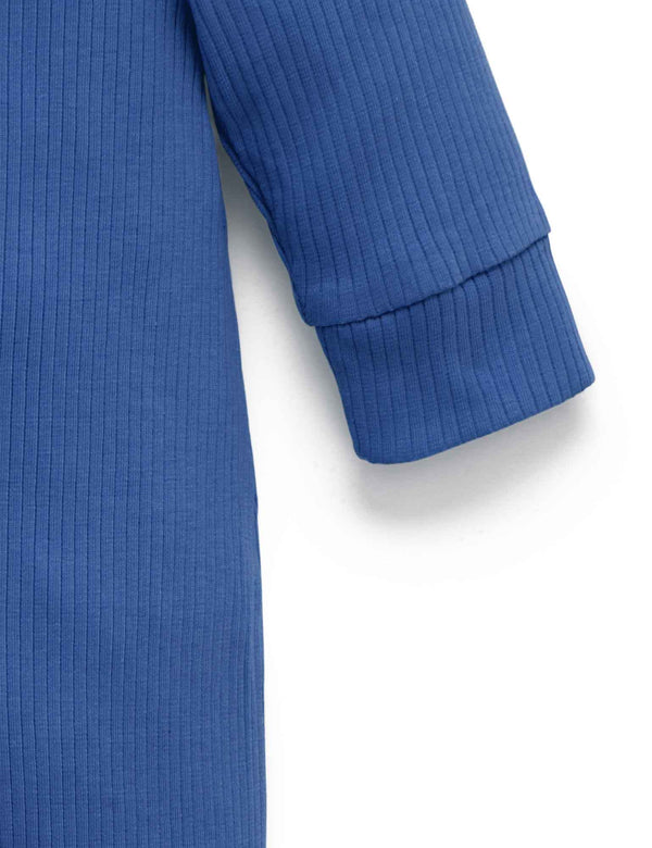 Rib Zip Growsuit - Waterfall